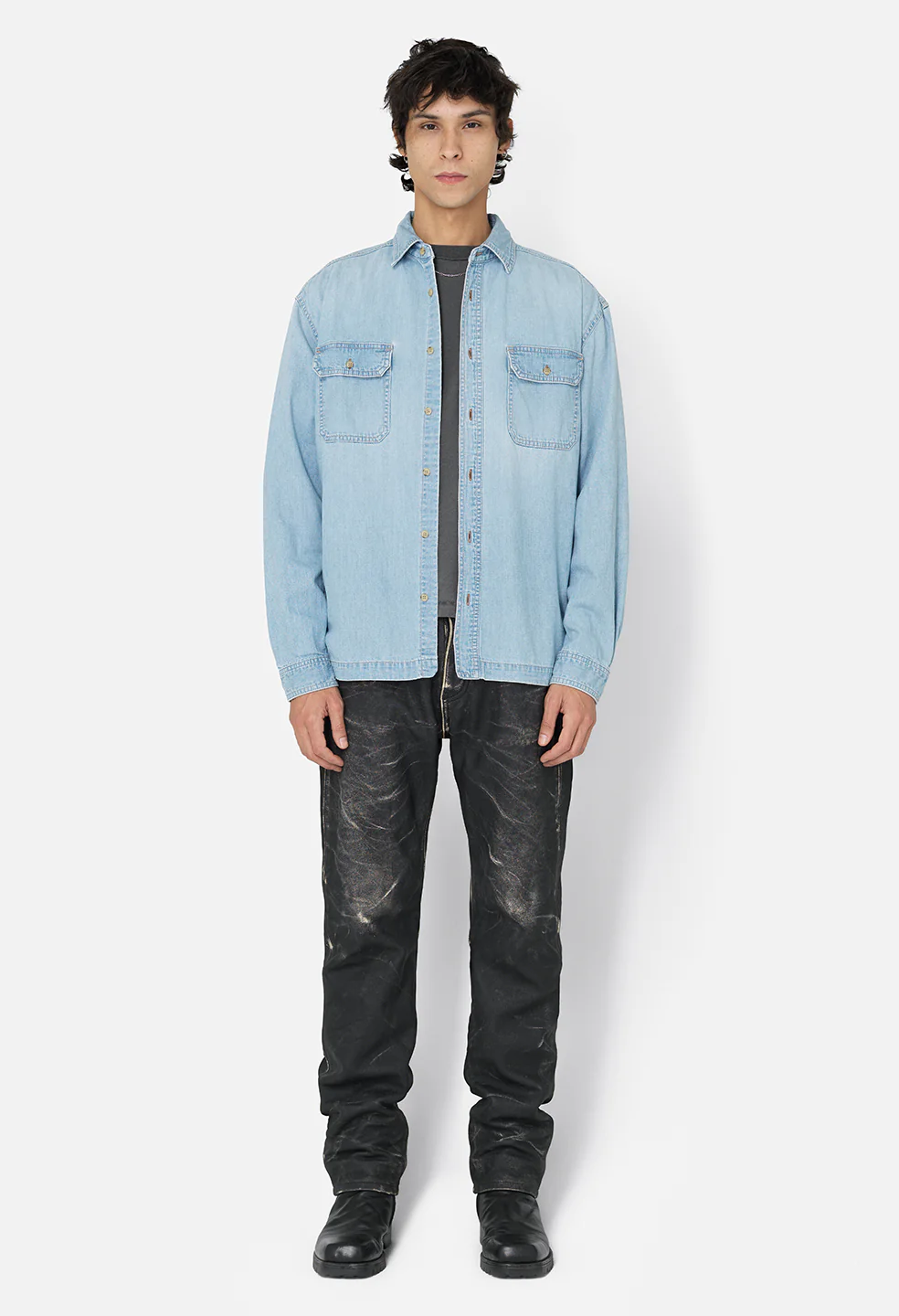 Princeton Work Shirt / Washed Indigo - Image 4