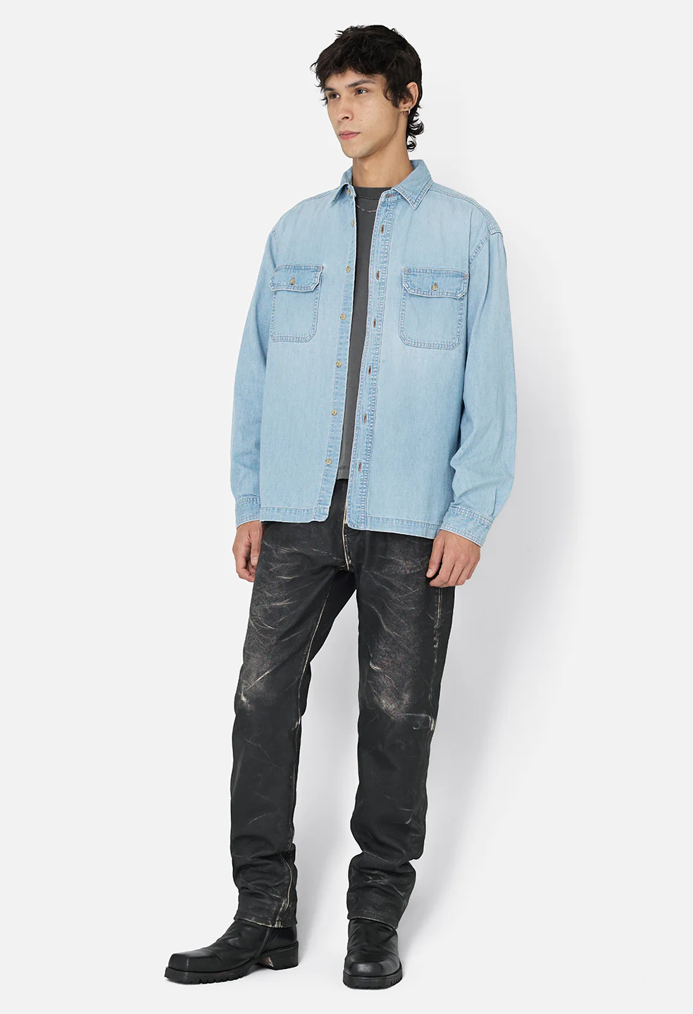 Princeton Work Shirt / Washed Indigo - Image 5
