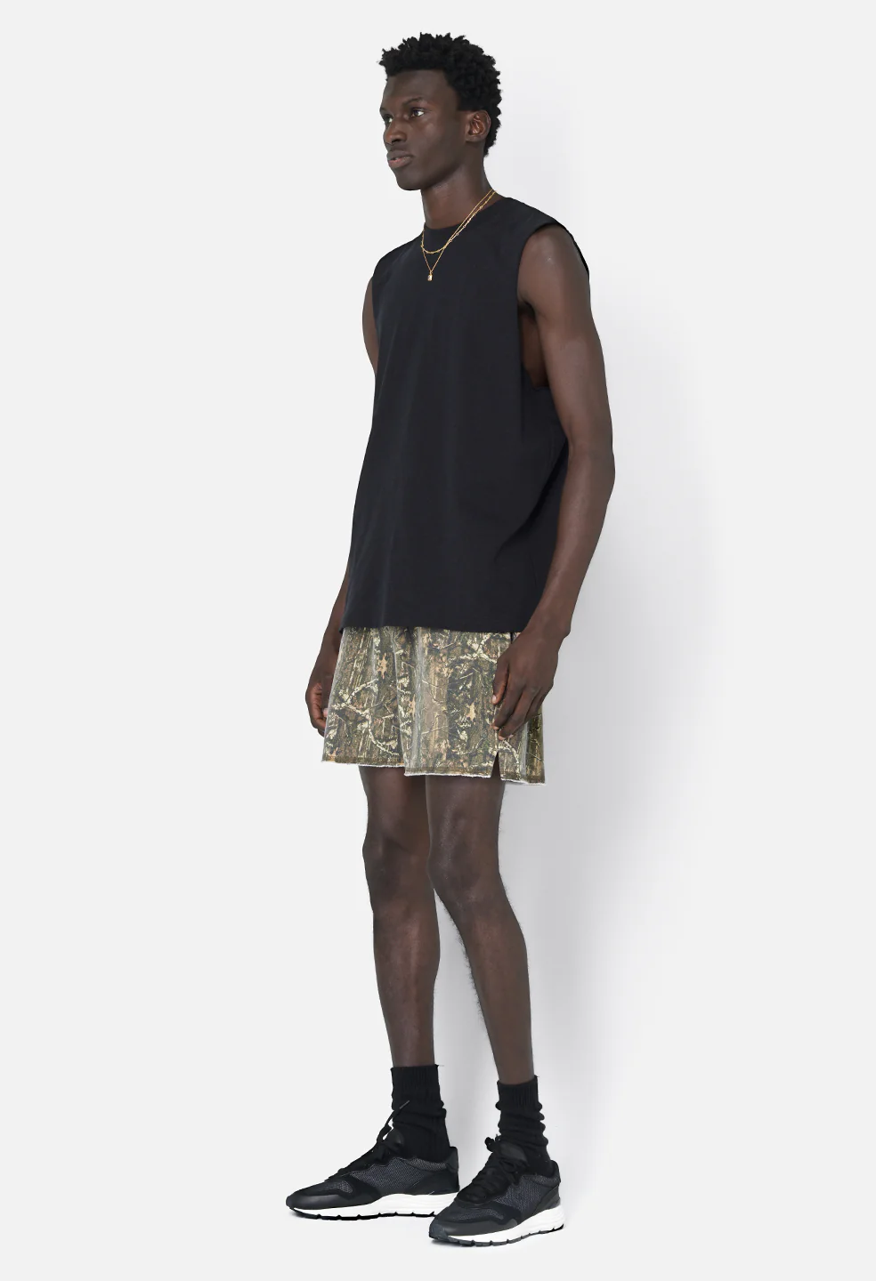 Recycled Cotton Campus Cut-Off Tee / Black - Image 5