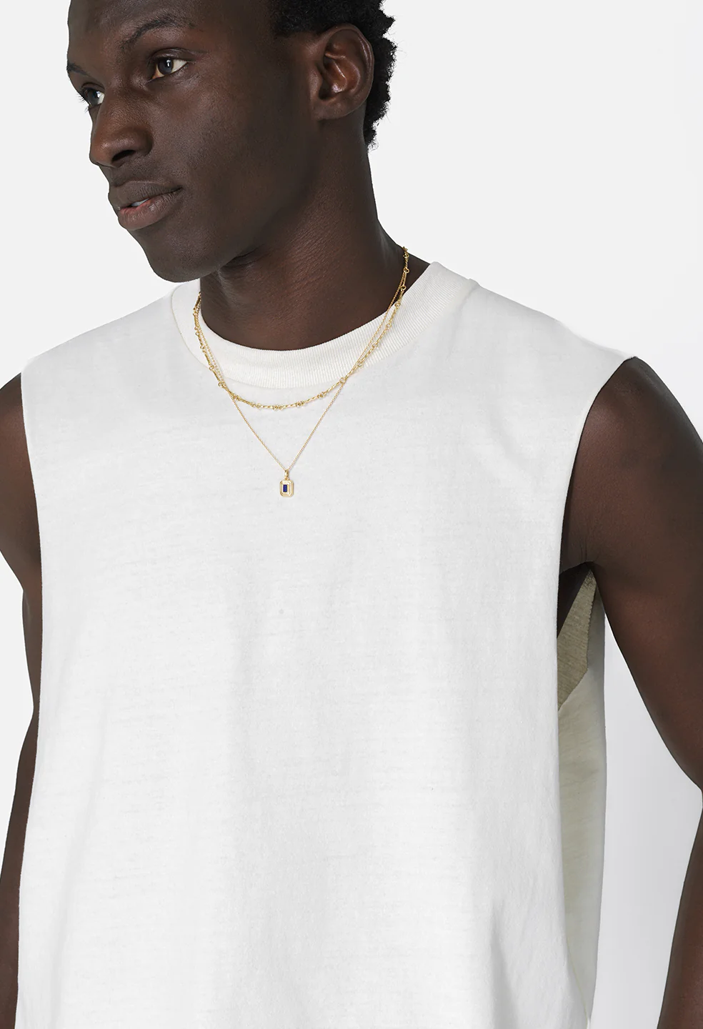 Recycled Cotton Campus Cut-Off Tee / Salt - Image 6