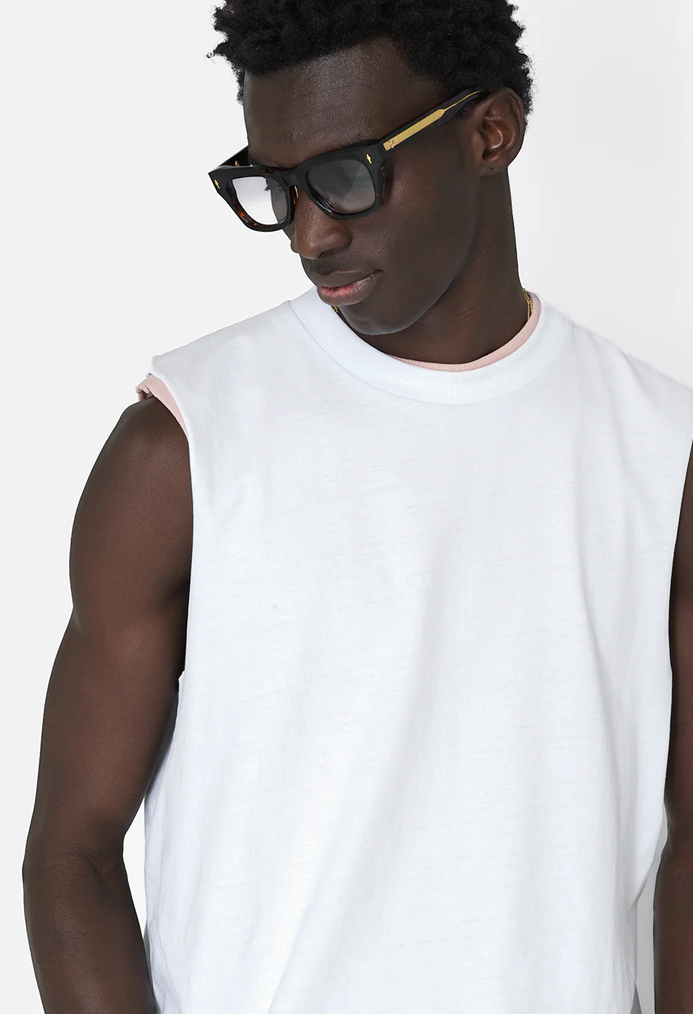 Recycled Cotton Campus Cut-Off Tee / White - Image 3