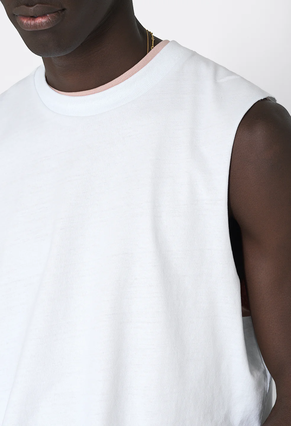 Recycled Cotton Campus Cut-Off Tee / White - Image 7