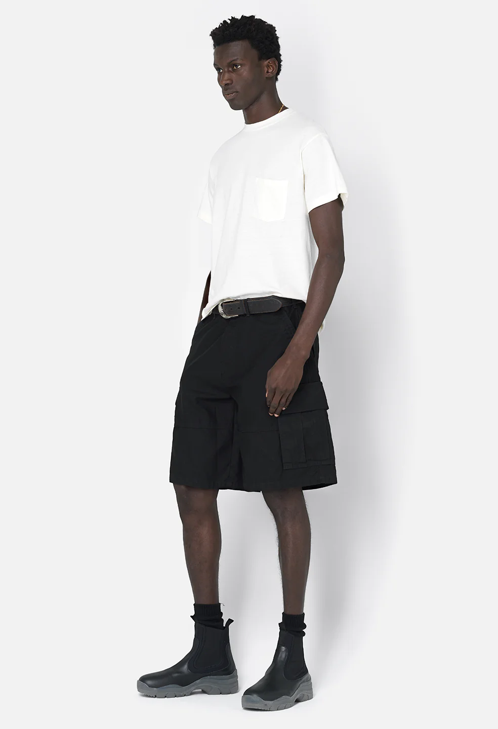 Recycled Cotton Campus Pocket Tee / Salt - Image 4