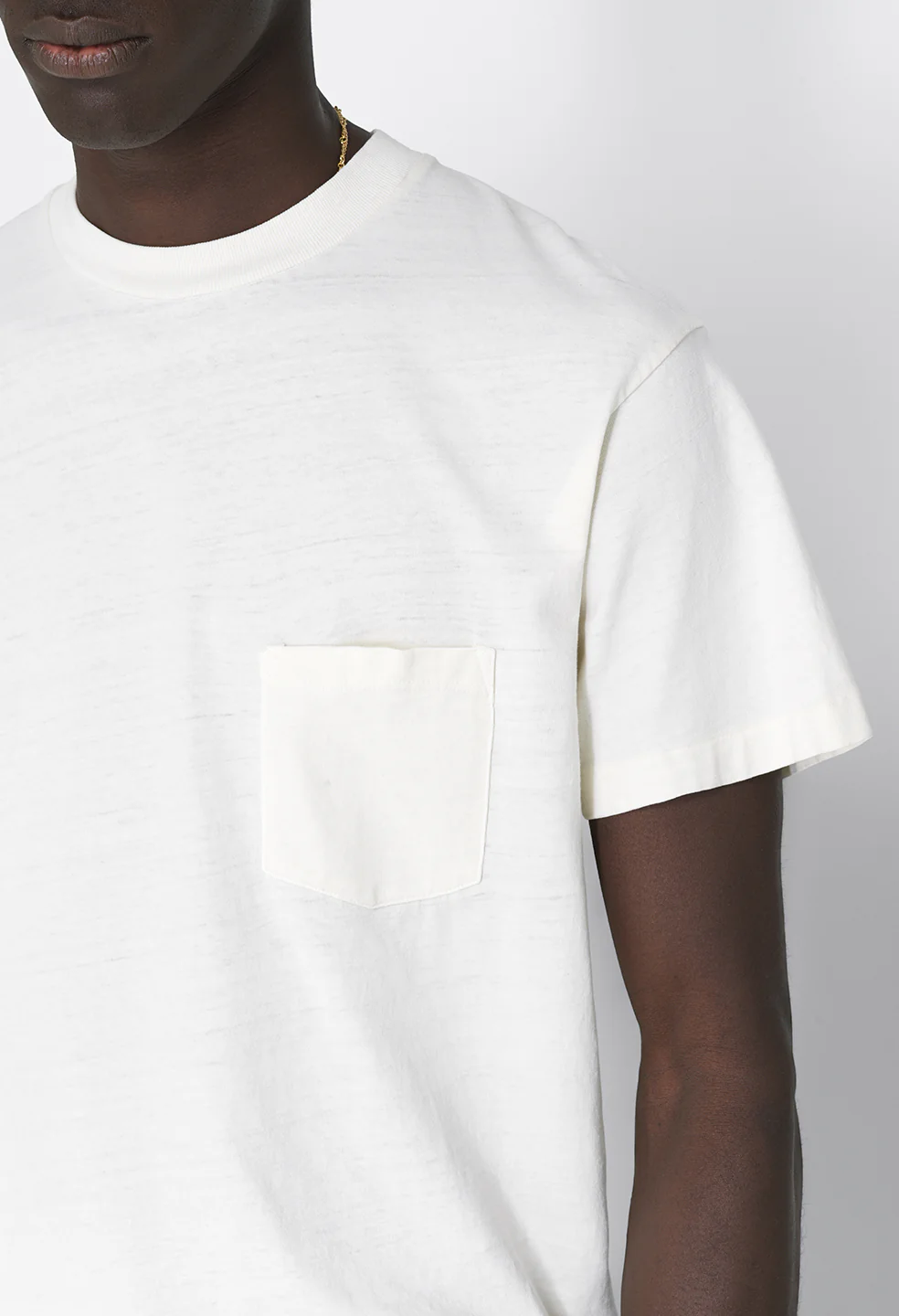 Recycled Cotton Campus Pocket Tee / Salt - Image 6