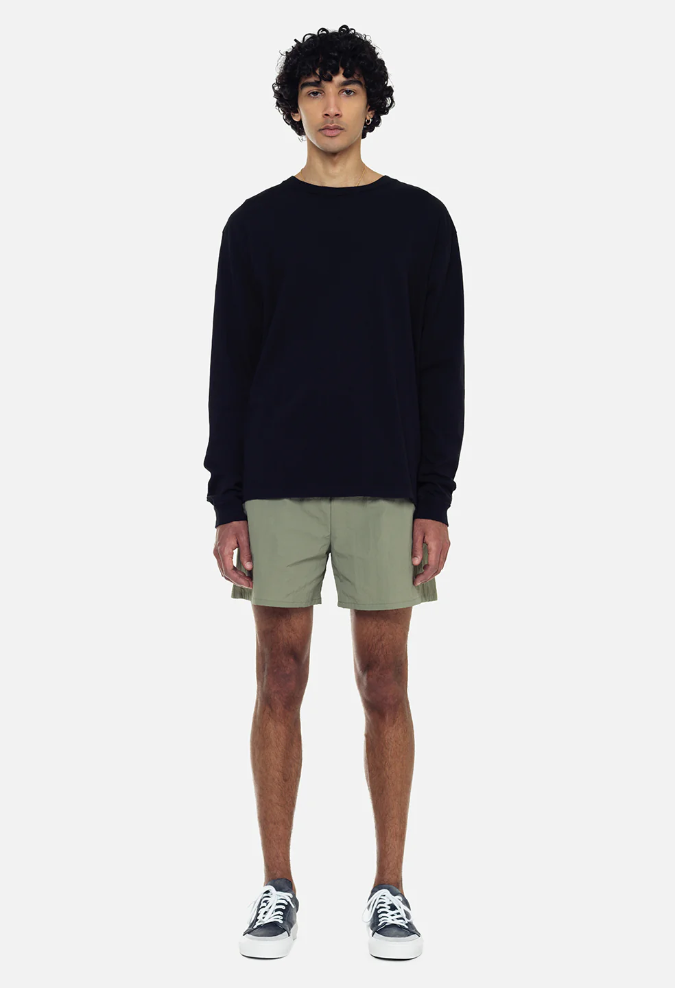 Recycled Cotton LS University Tee / Black - Image 3