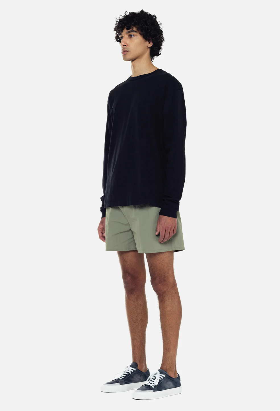 Recycled Cotton LS University Tee / Black - Image 4