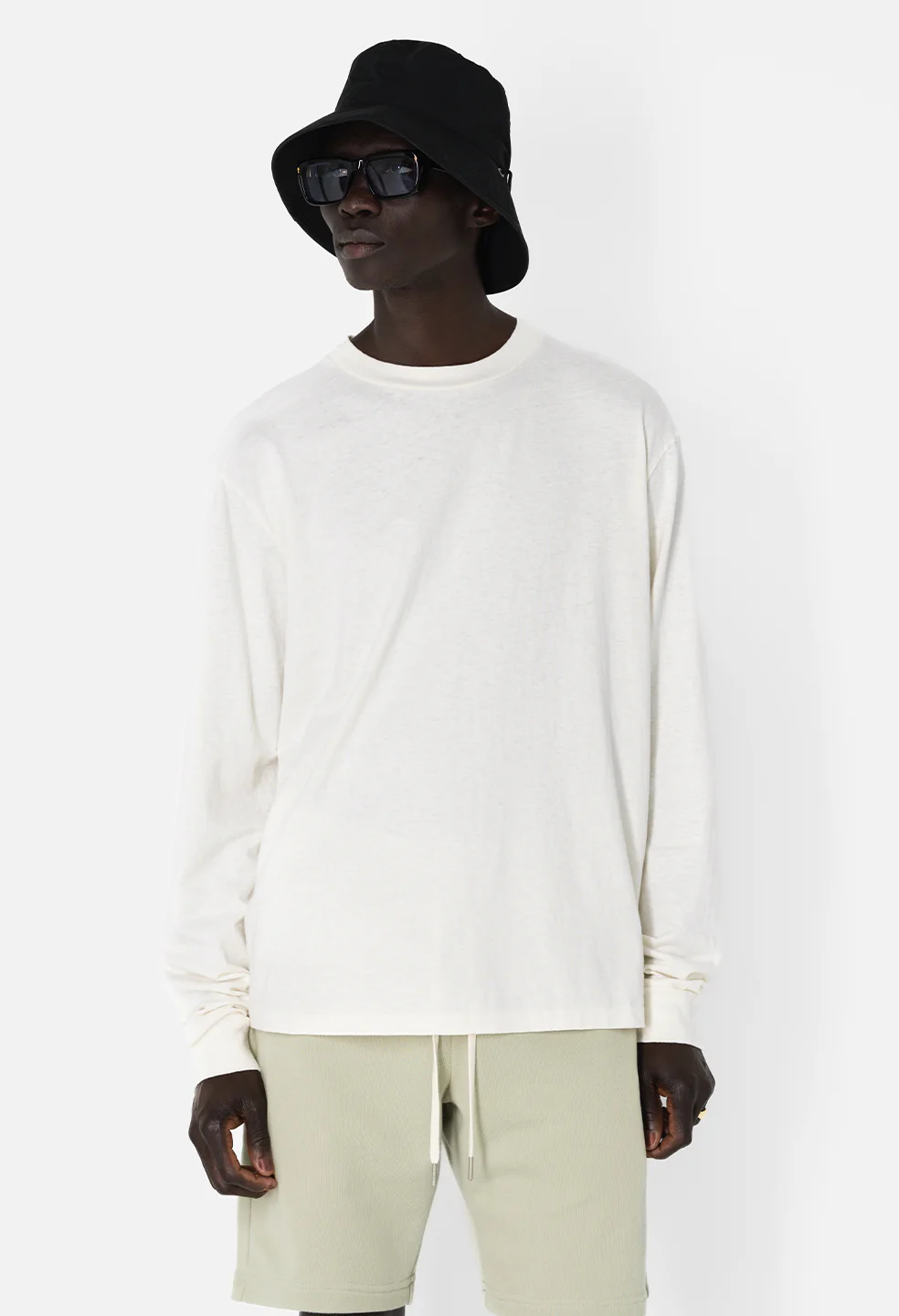 Recycled Cotton LS University Tee / Salt - Image 3