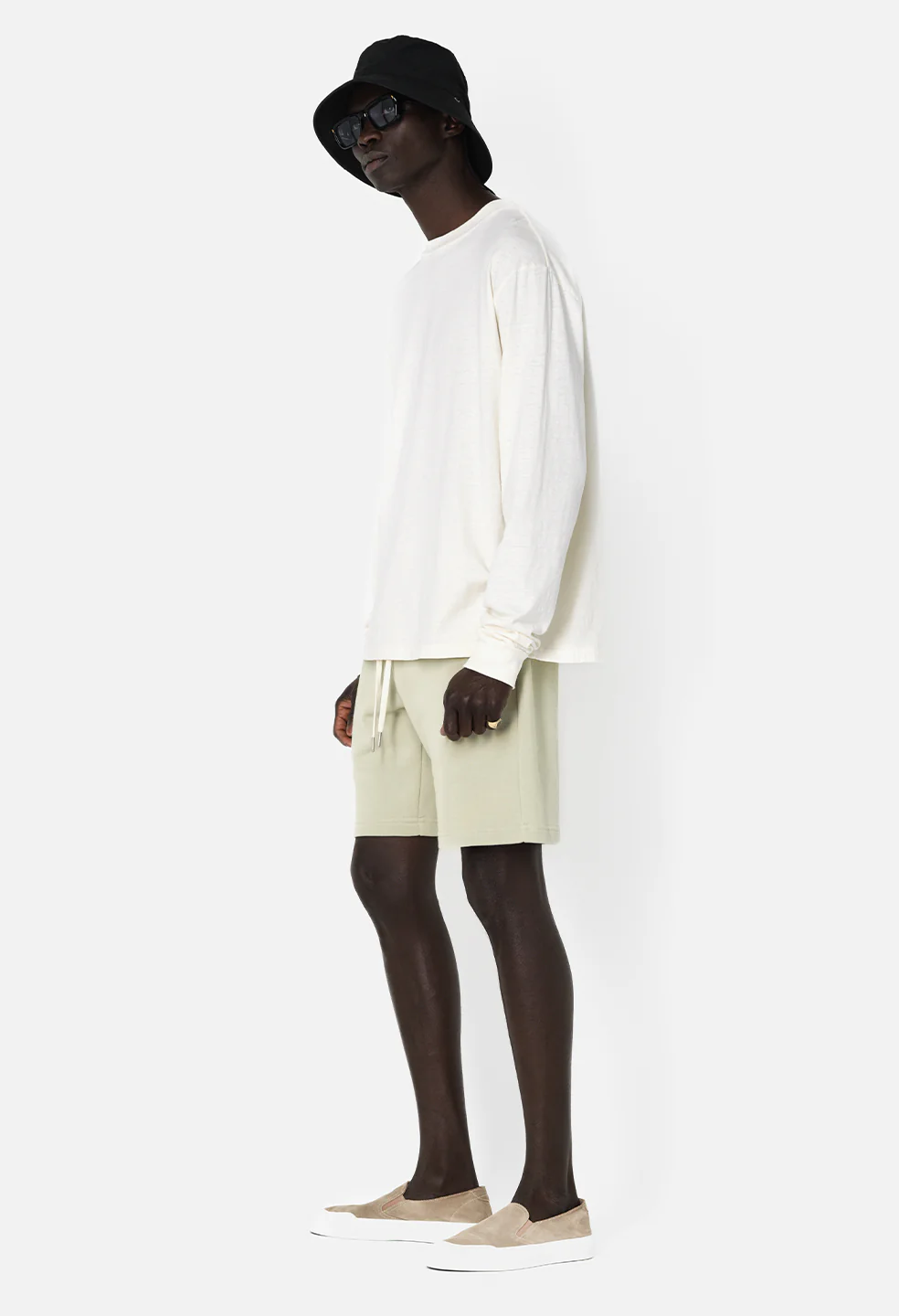 Recycled Cotton LS University Tee / Salt - Image 4
