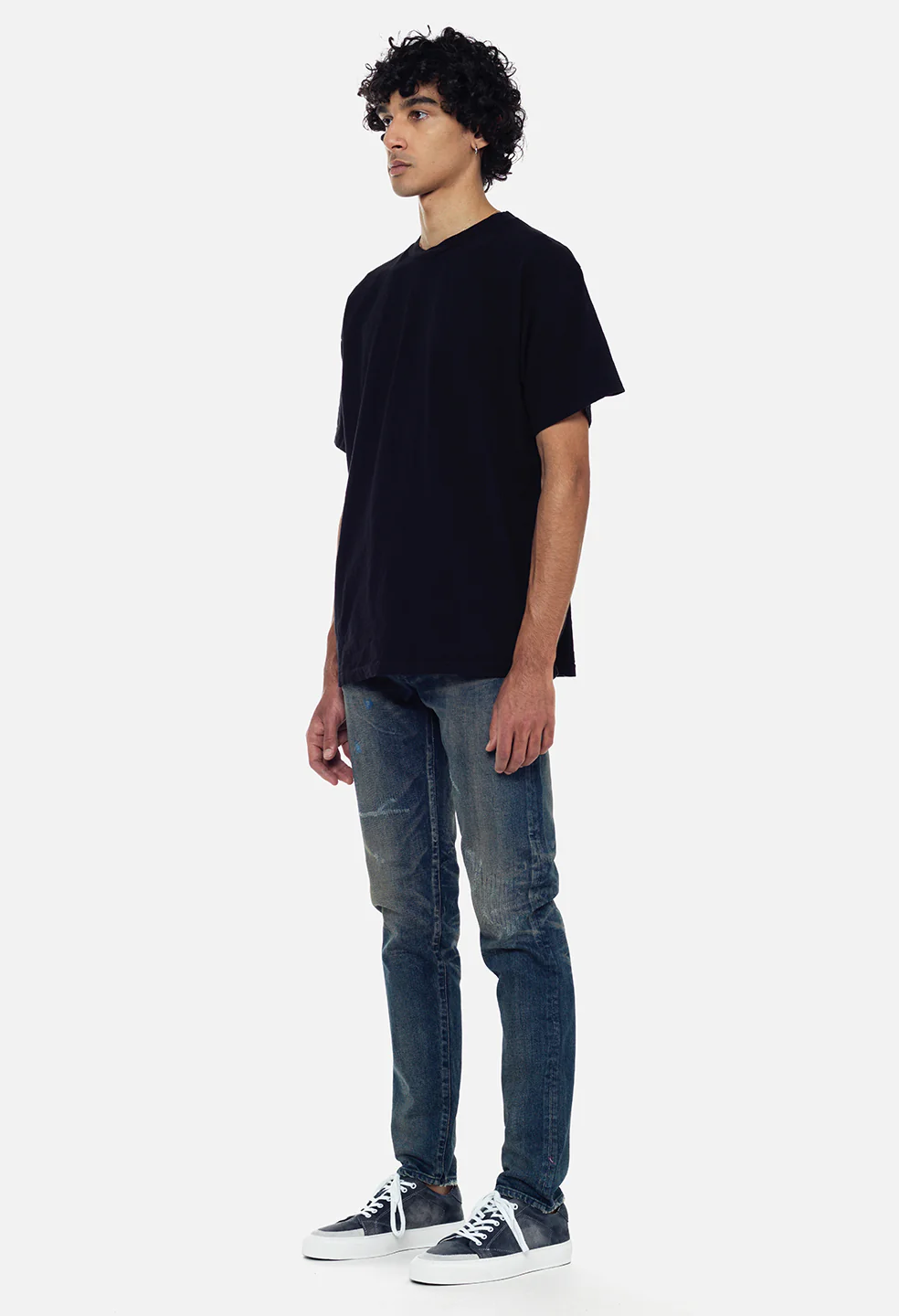 Recycled Cotton University Tee / Black - Image 4