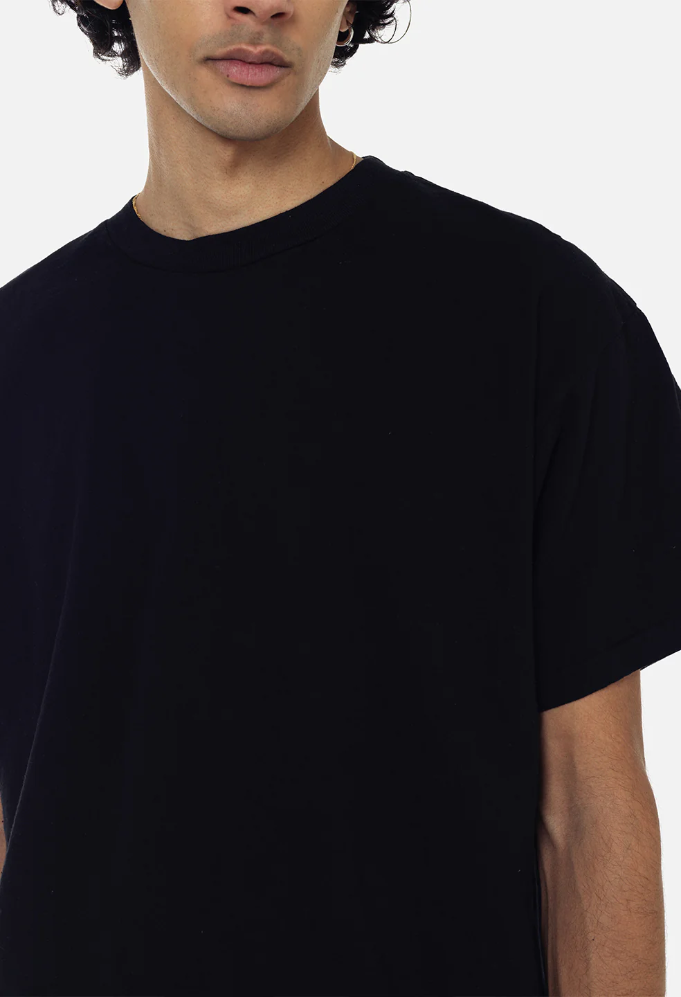 Recycled Cotton University Tee / Black - Image 6