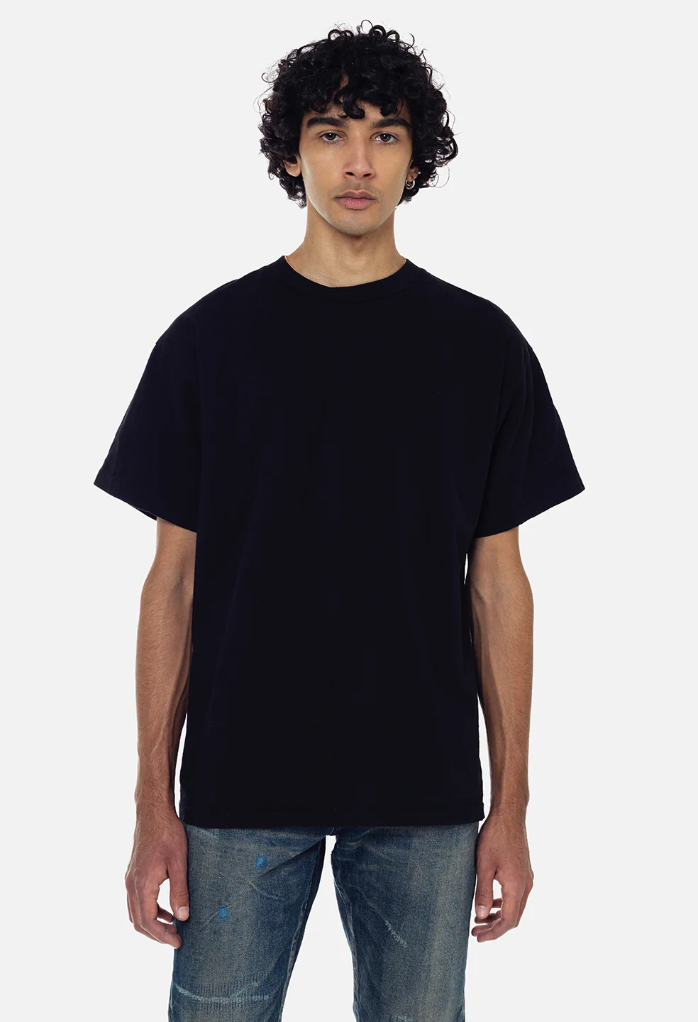 Recycled Cotton University Tee / Black - Image 7