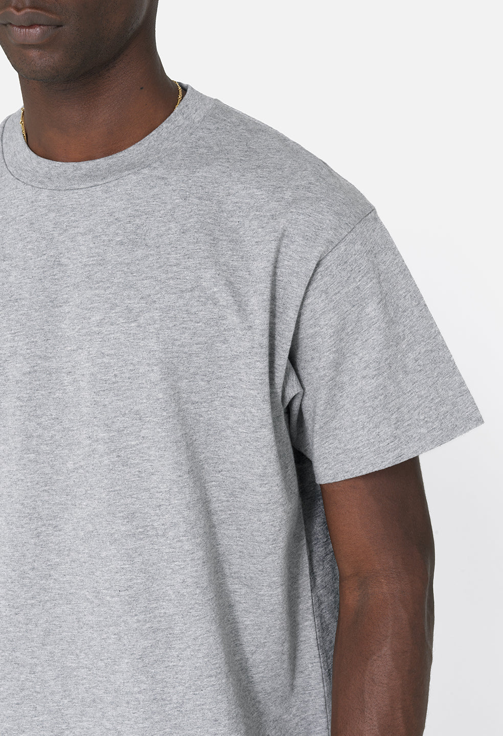 Recycled Cotton University Tee / Heather Grey - Image 6