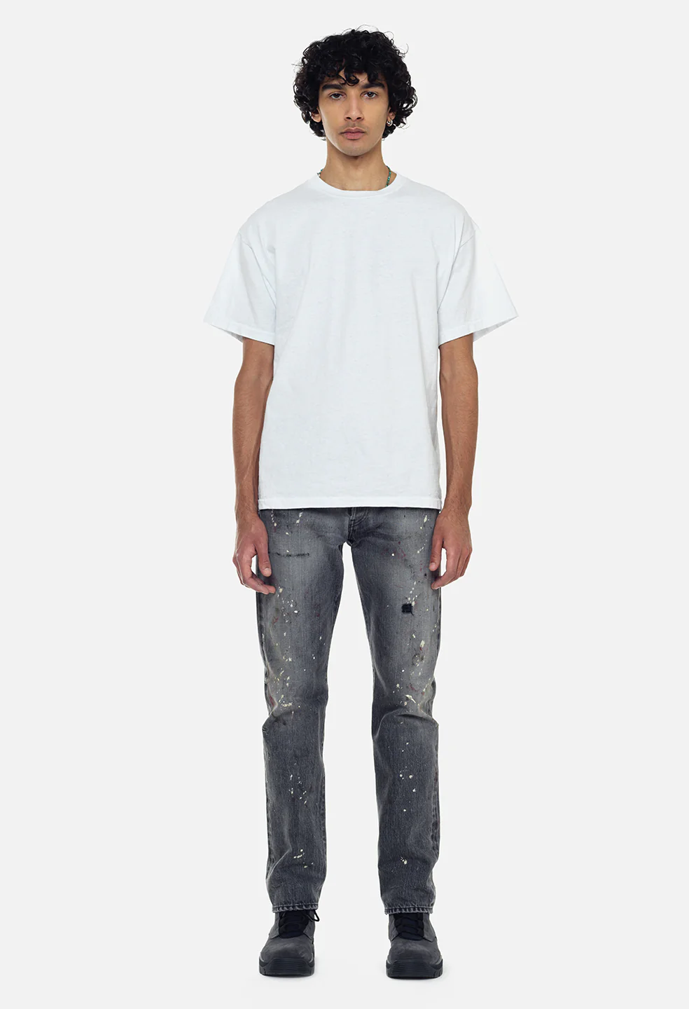 Recycled Cotton University Tee / White - Image 4