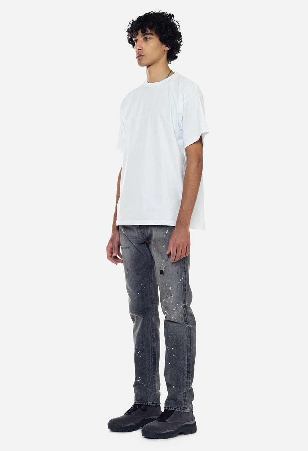 Recycled Cotton University Tee / White - Image 5