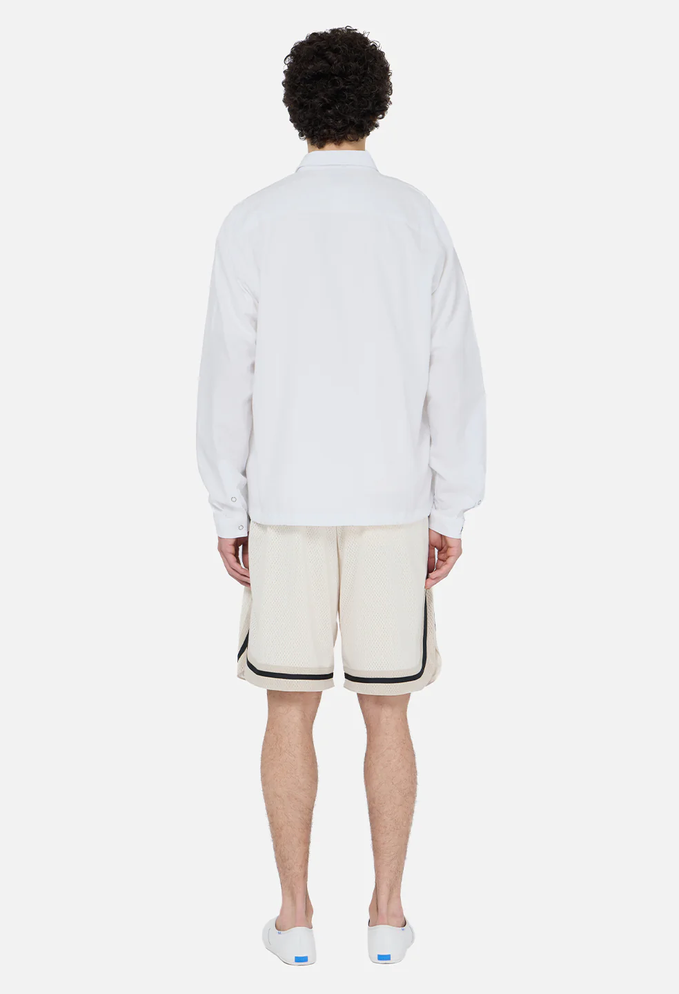 Shaolin Oversized Court Shorts / Salt x Tan - Image 5