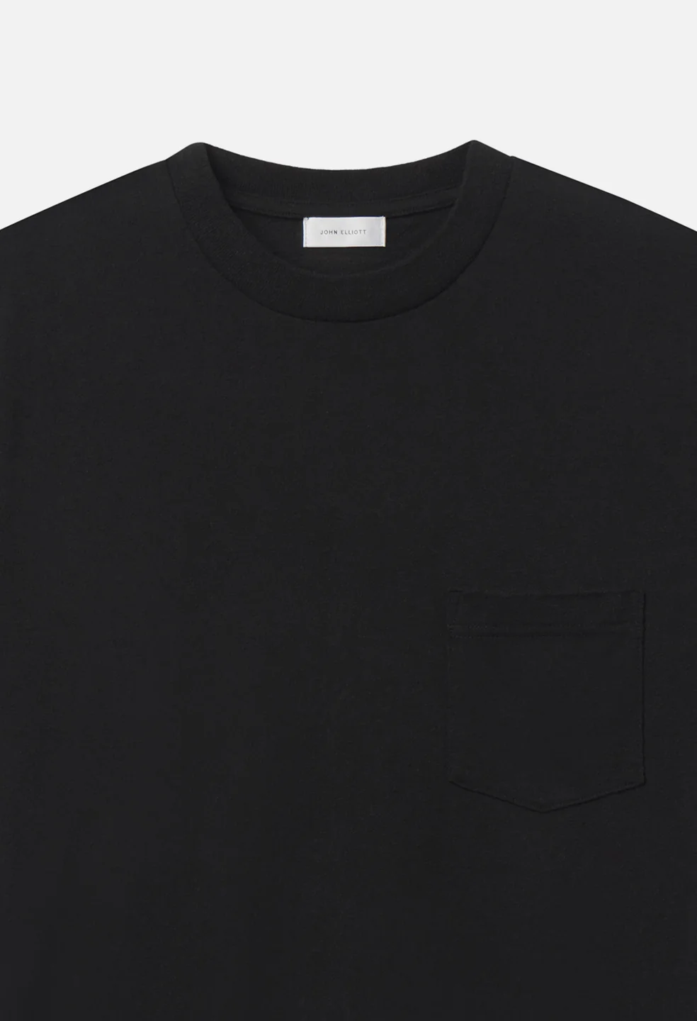 Silk Noil Campus Pocket Tee / Black - Image 3