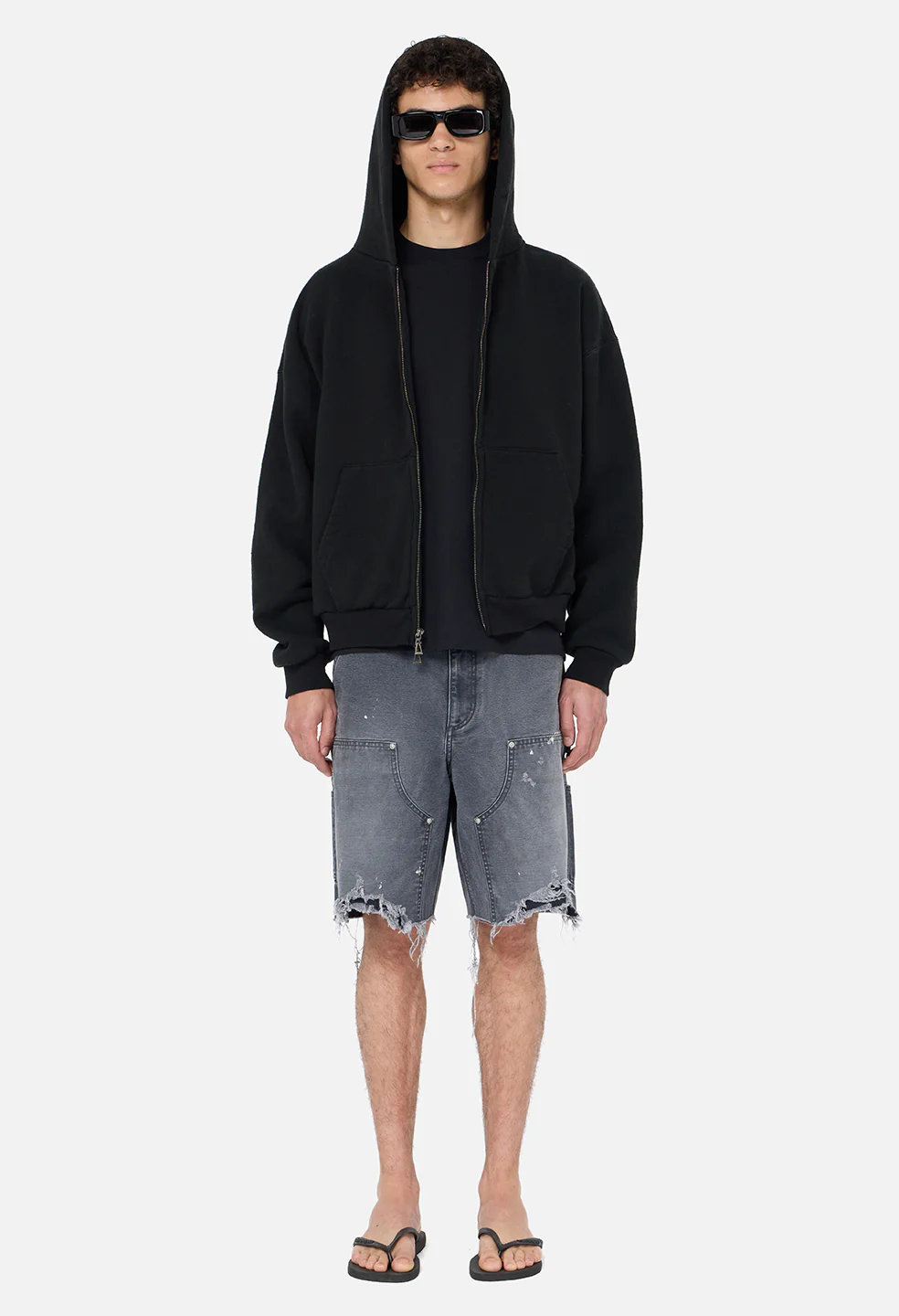 Silk Noil Full-Zip / Black - Image 4