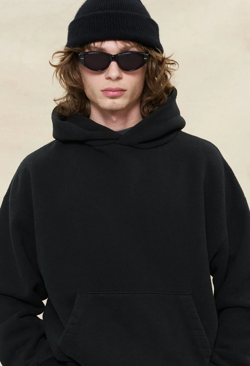 Silk Noil Hoodie / Black - Image 3