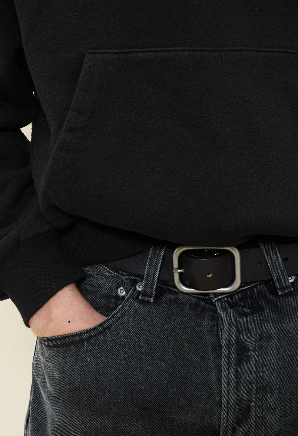 Silk Noil Hoodie / Black - Image 7
