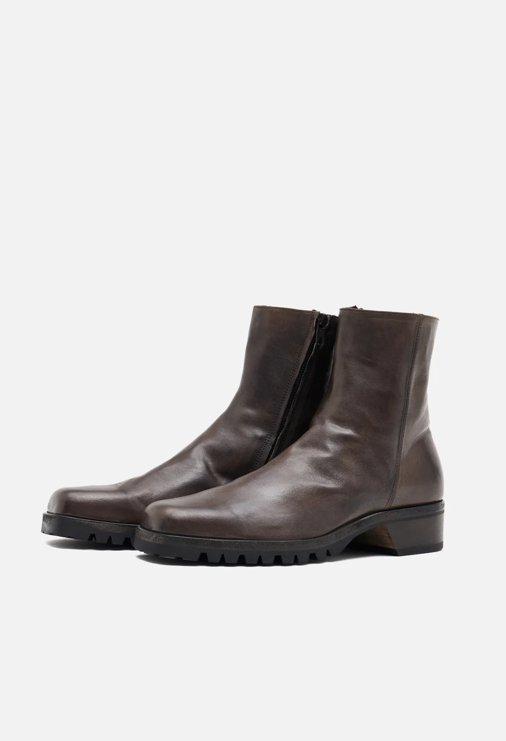Square Toe Boot / Chocolate - Image 2