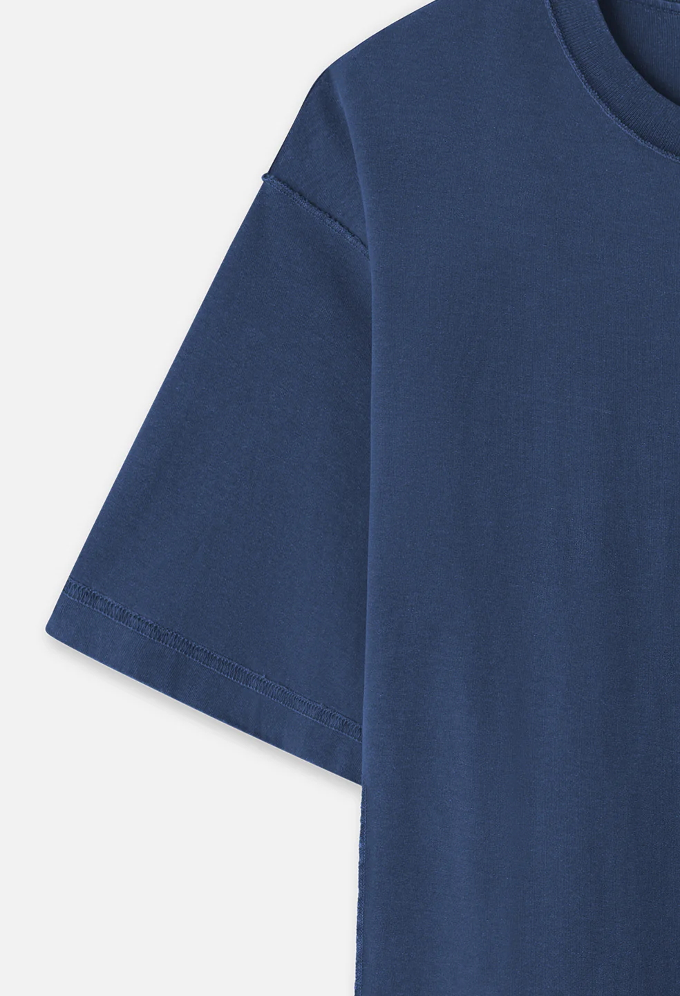 Summer Reversed Cropped Tee / Washed Cadet - Image 3