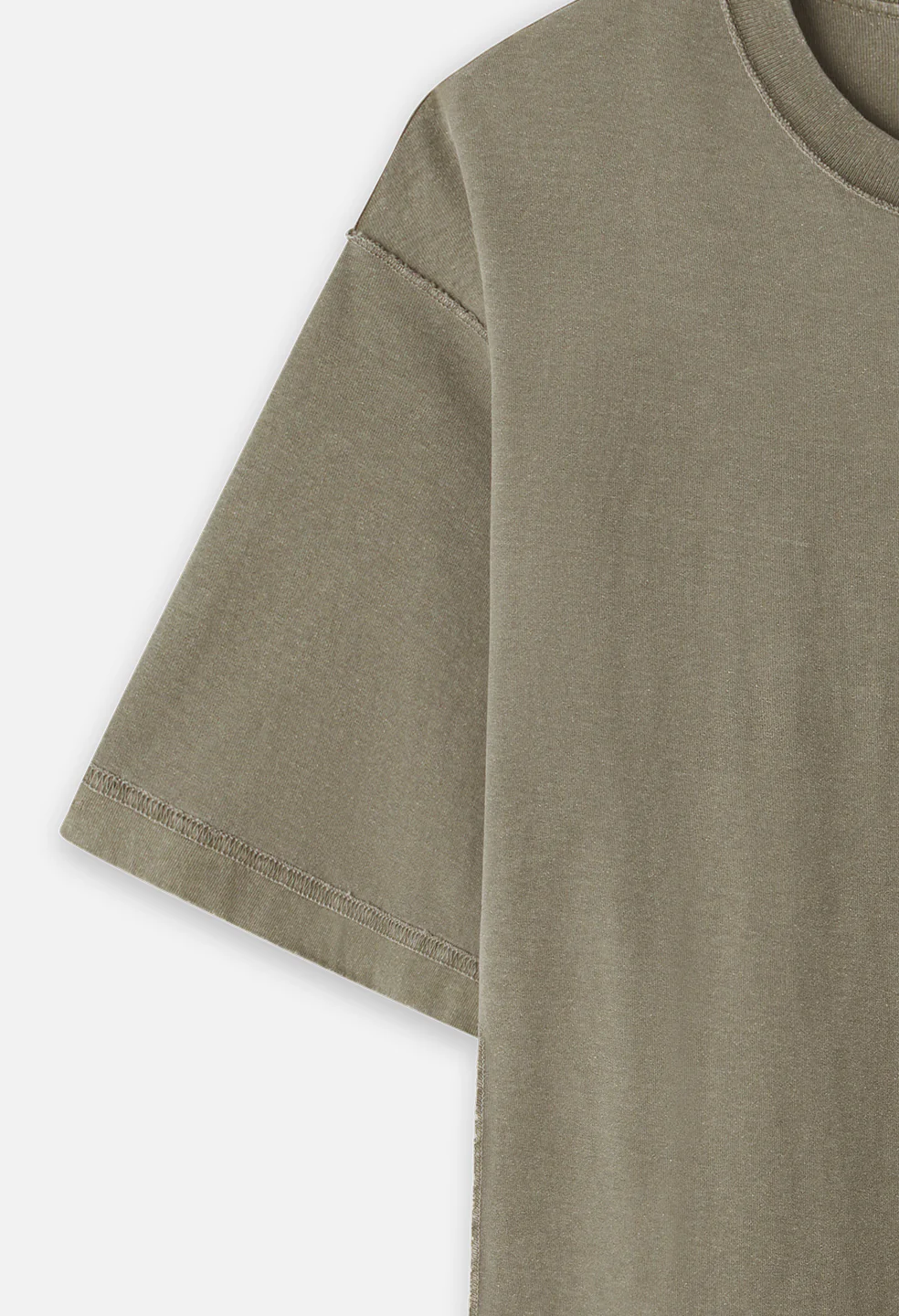 Summer Reversed Cropped Tee / Washed Oak - Image 3