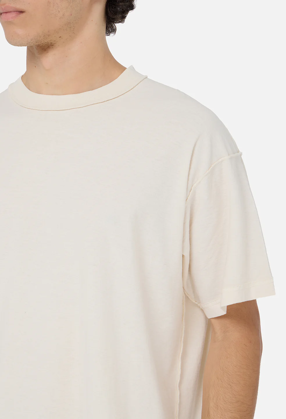 Summer Reversed Cropped Tee / Washed Salt - Image 6