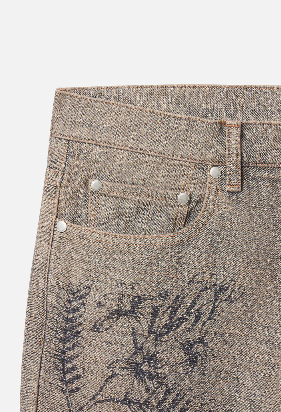 The Daze Selvedge / Reversed Indigo Floral - Image 3