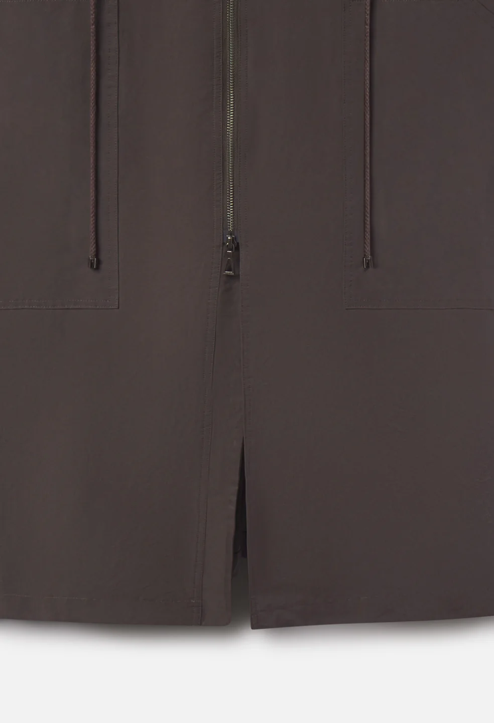 Vero Brushed Nylon Hooded Trench / Charcoal - Image 3