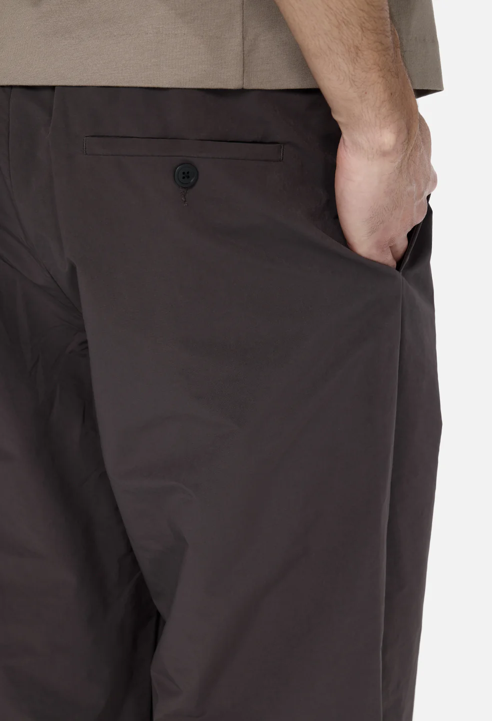 Vero Brushed Nylon Lounge Pant / Charcoal - Image 6