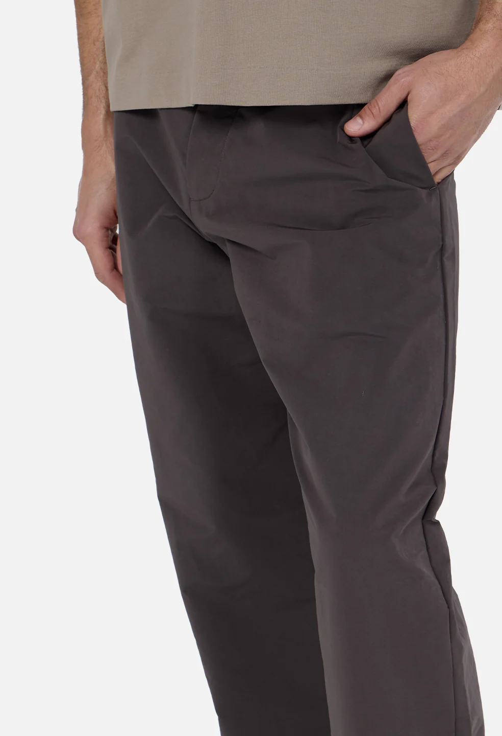 Vero Brushed Nylon Lounge Pant / Charcoal - Image 7