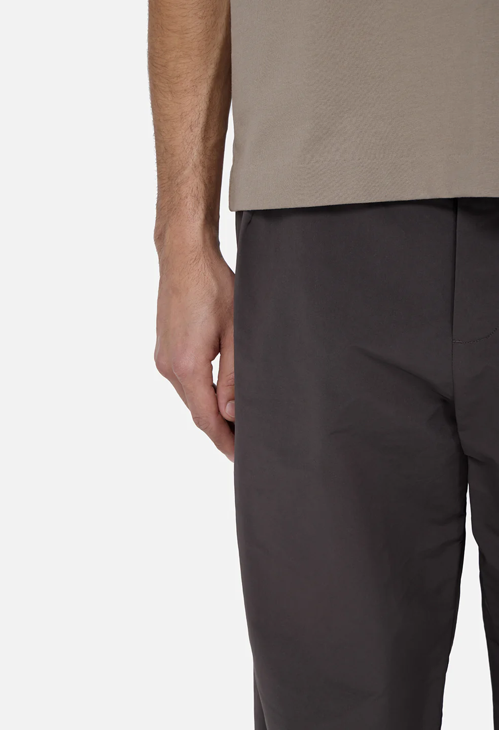 Vero Brushed Nylon Lounge Pant / Charcoal - Image 8