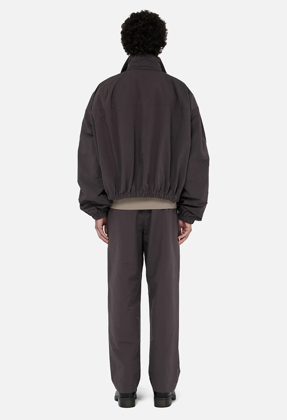 Vero Brushed Nylon Zip Jacket / Charcoal - Image 5