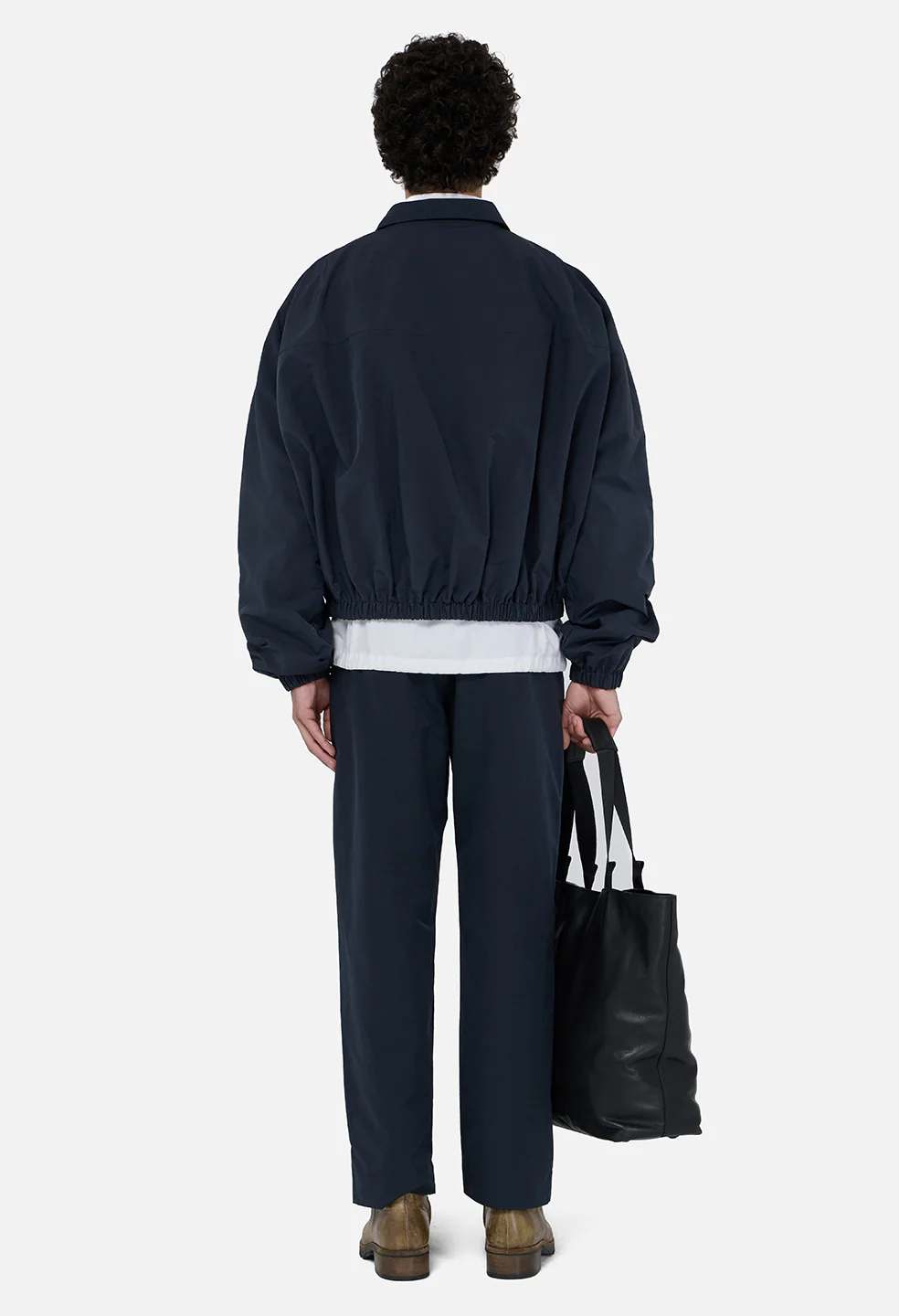 Vero Brushed Nylon Zip Jacket / Dark Navy - Image 5