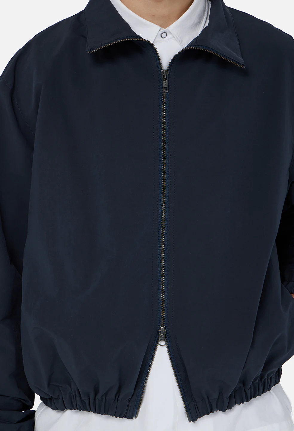 Vero Brushed Nylon Zip Jacket / Dark Navy - Image 6