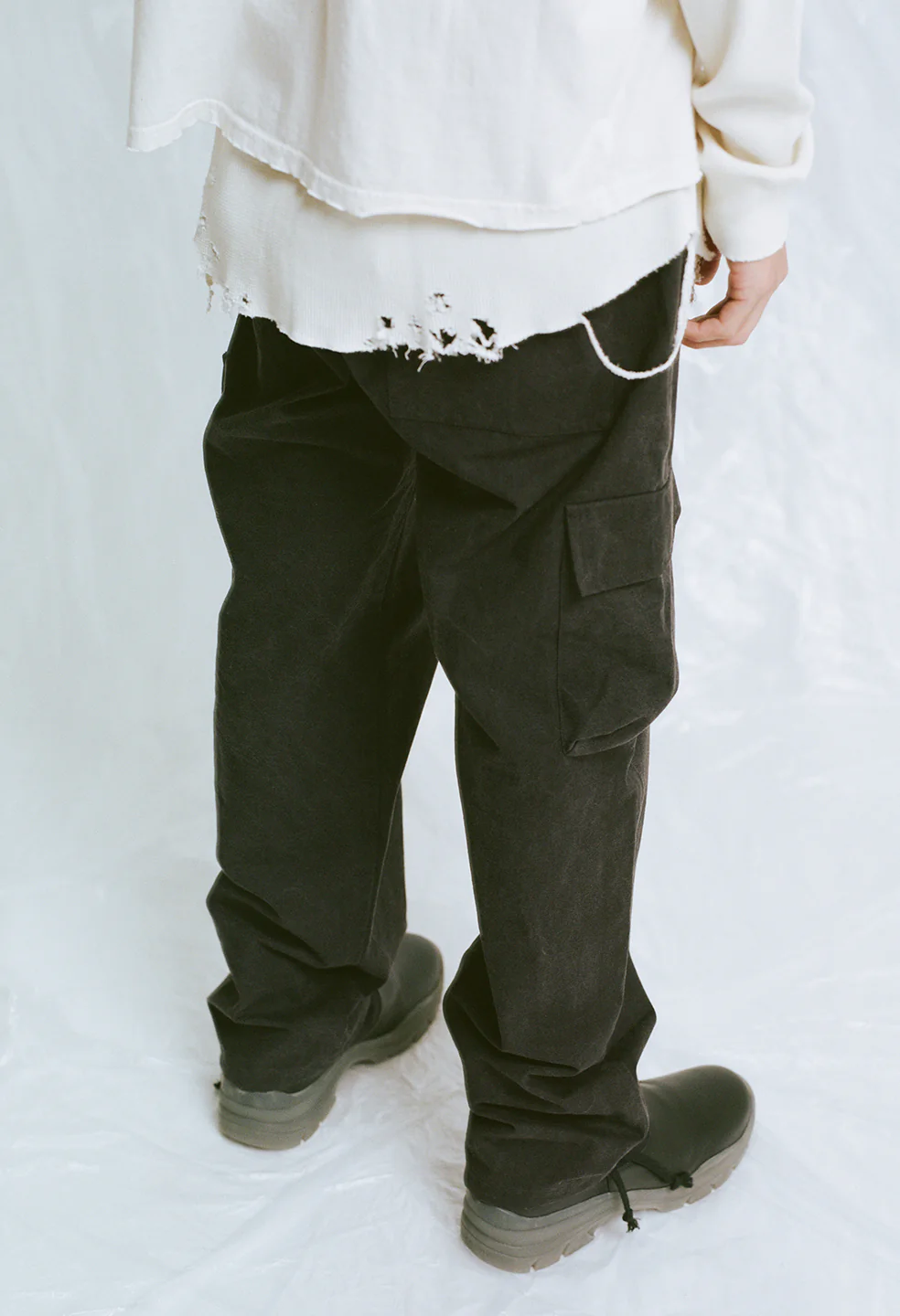 Washed Corpus Cargo Pants / Black - Image 3