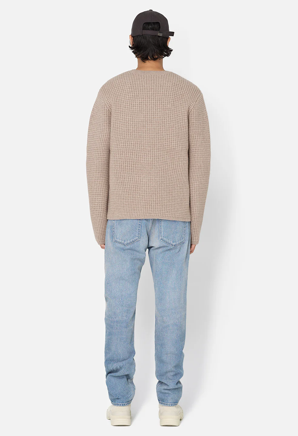 Wool Waffle Knit Crew / Wheat - Image 5
