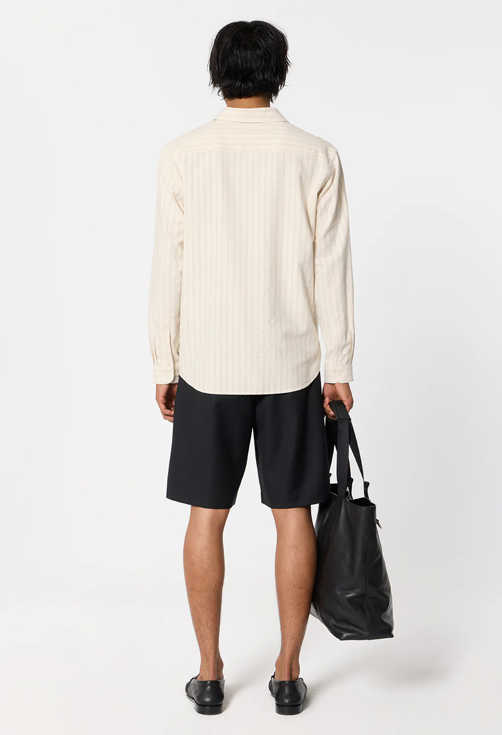 Wool Wide Easy Shorts / Black - Image 6