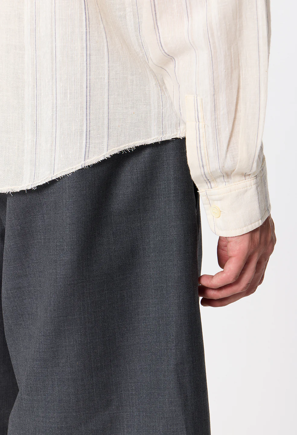 Wool Wide Easy Shorts / Charcoal - Image 8
